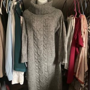 Joe Fresh 3/4 sleeve grey sweater dress sz M